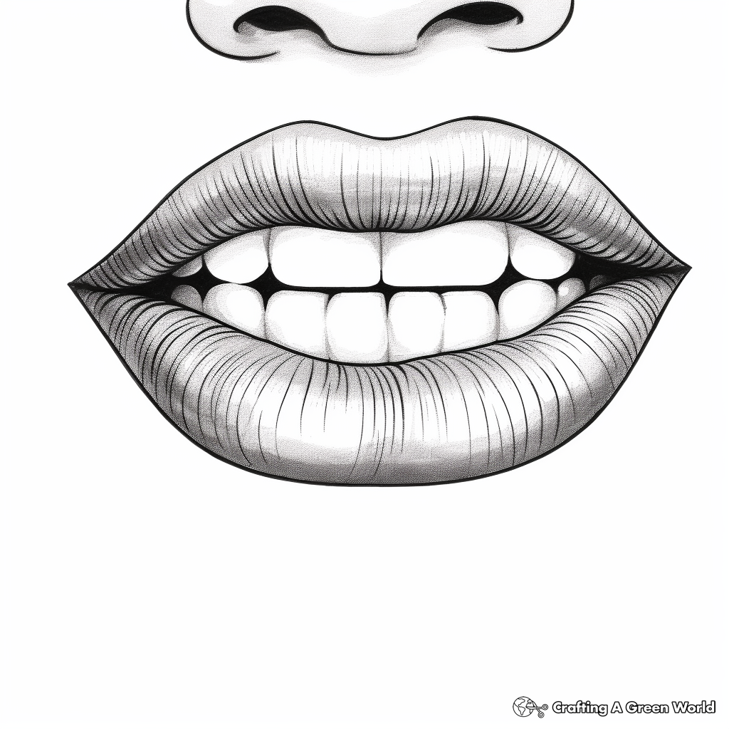 Lips coloring pages