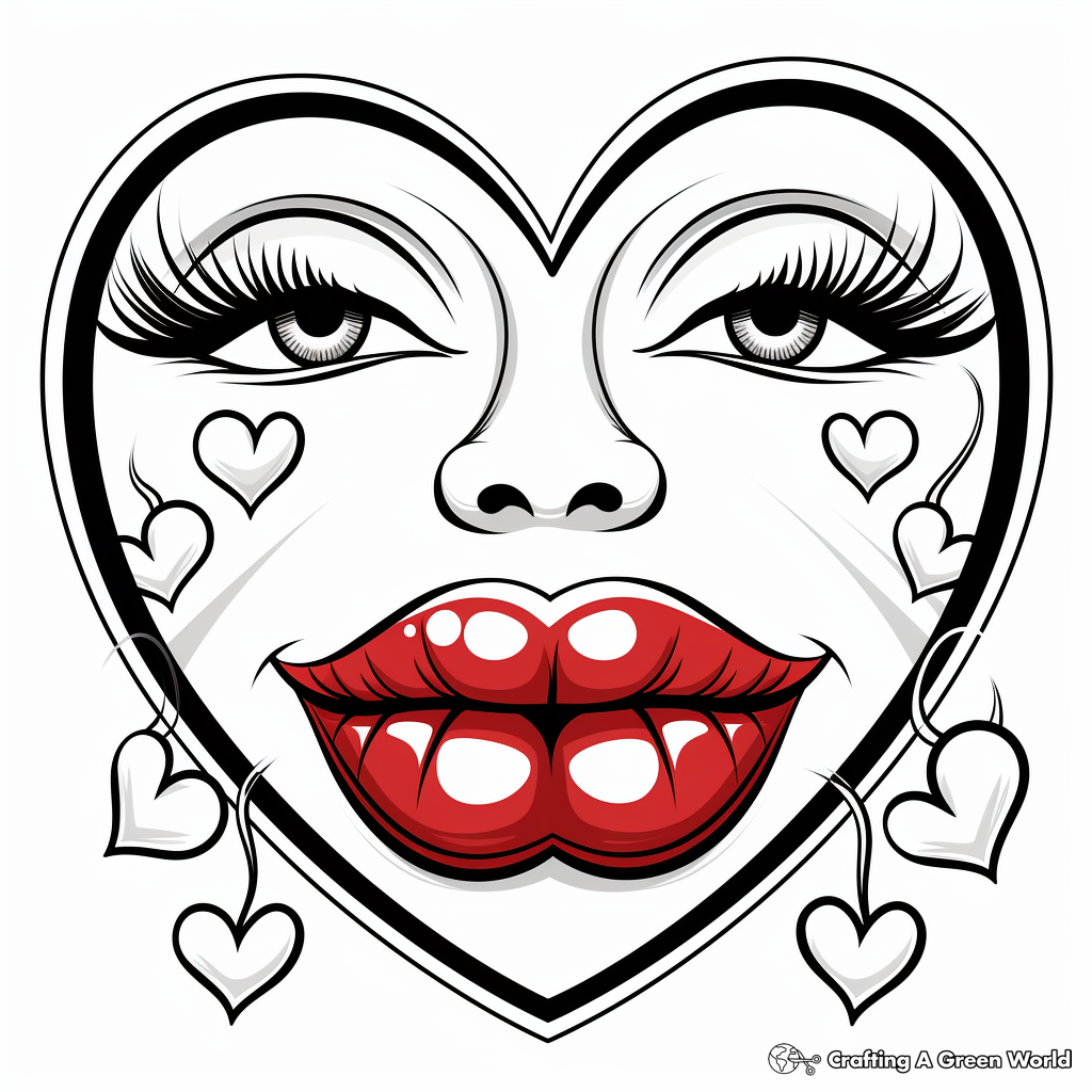 Lips coloring pages