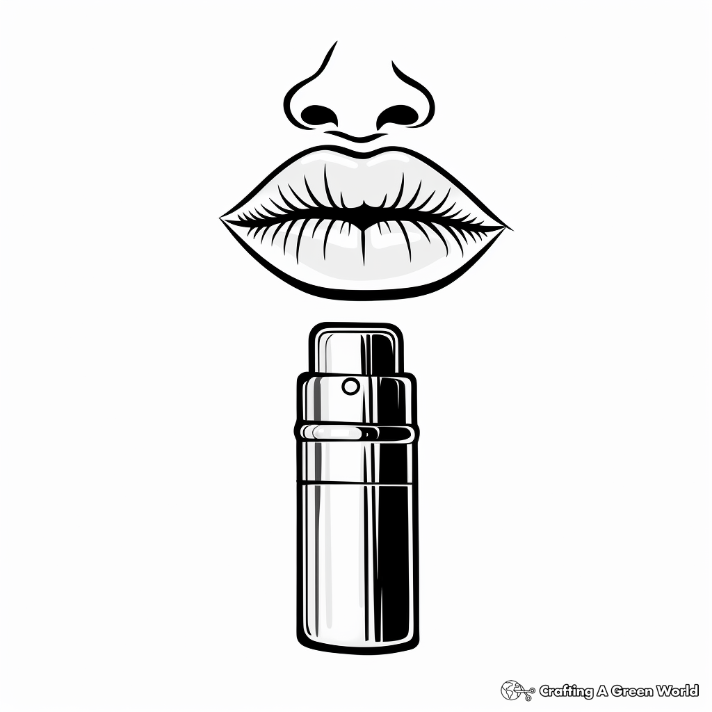 Lipstick coloring pages