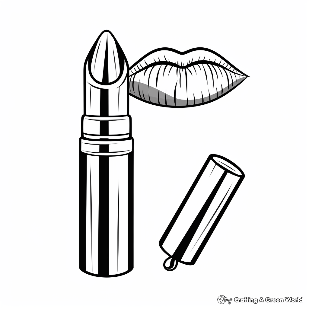 Lipstick coloring pages