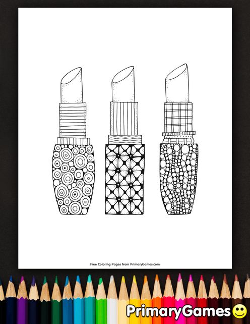 Lipstick coloring page â free printable ebook coloring pages mothers day coloring pages free coloring pages