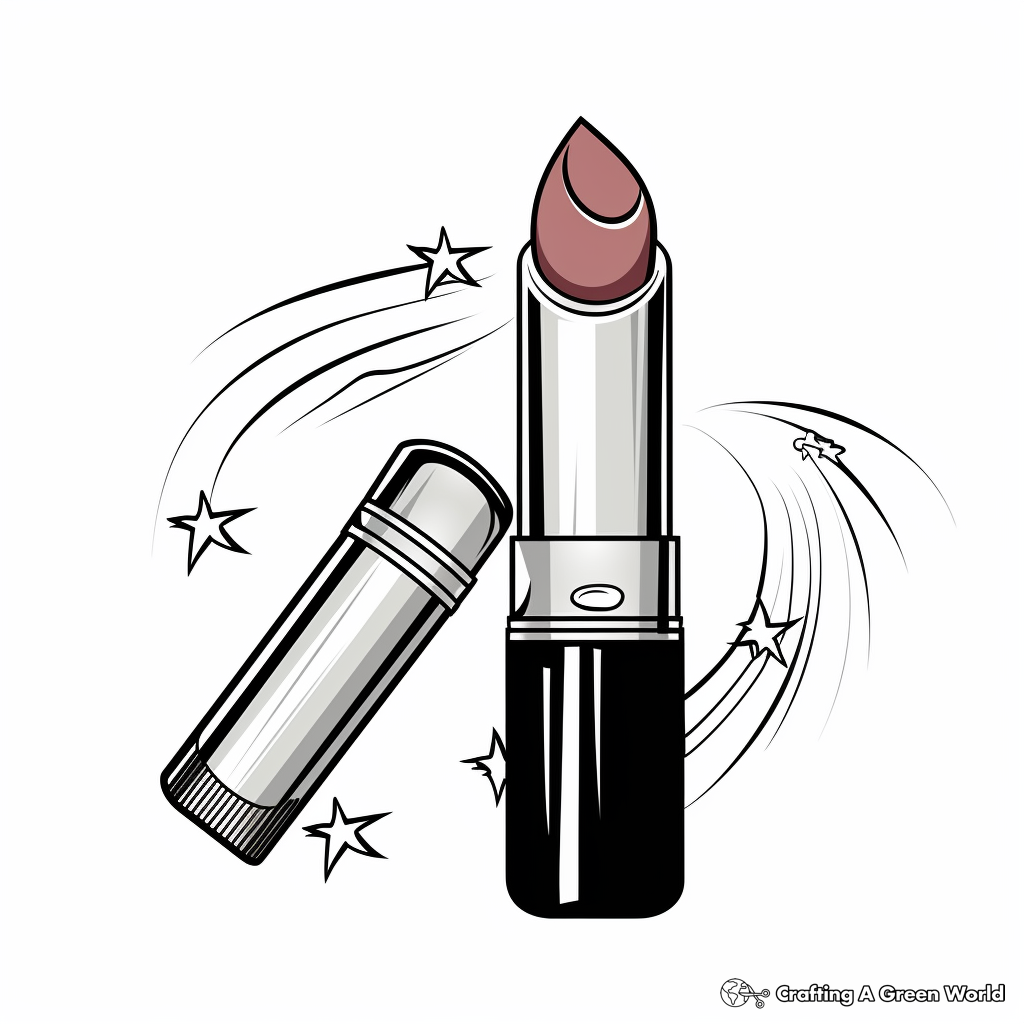 Lipstick coloring pages