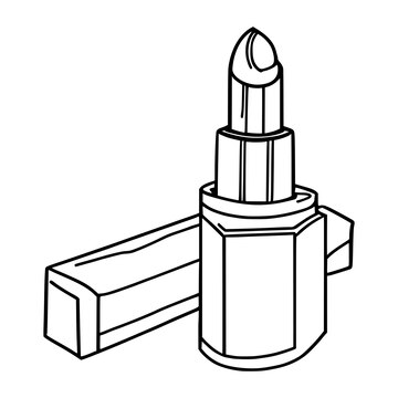 Premium vector lipstick coloring pages for kids