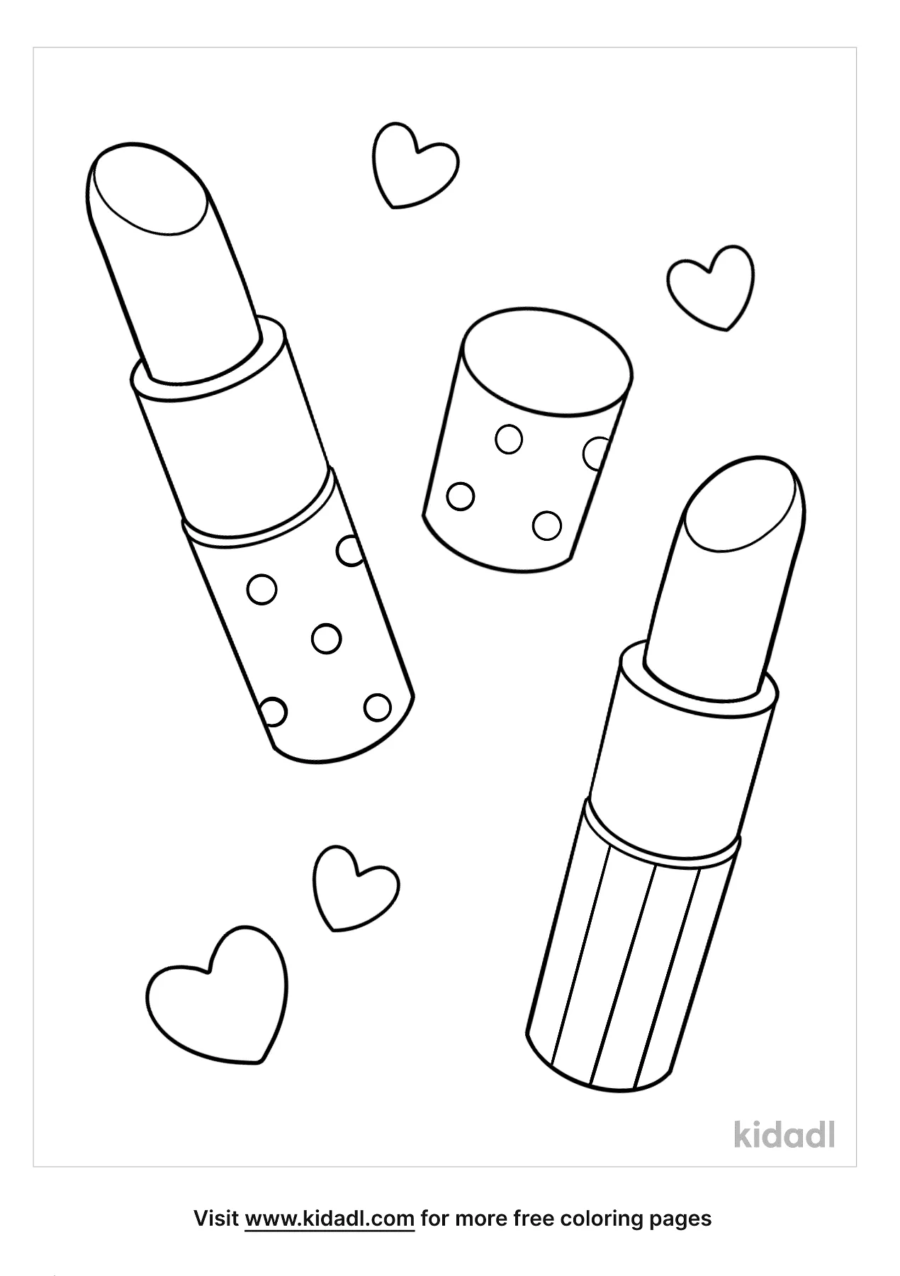 Free lipstick coloring page coloring page printables