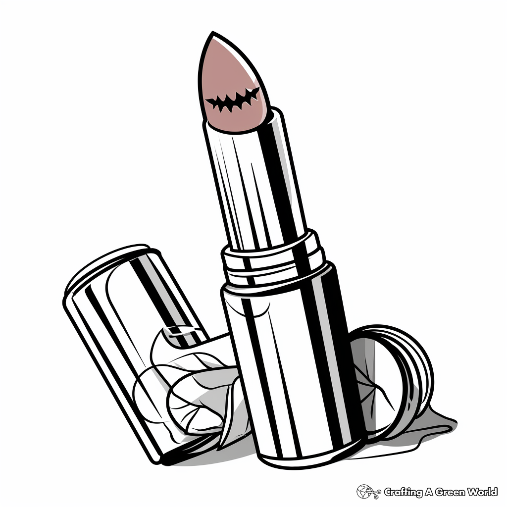 Lipstick coloring pages