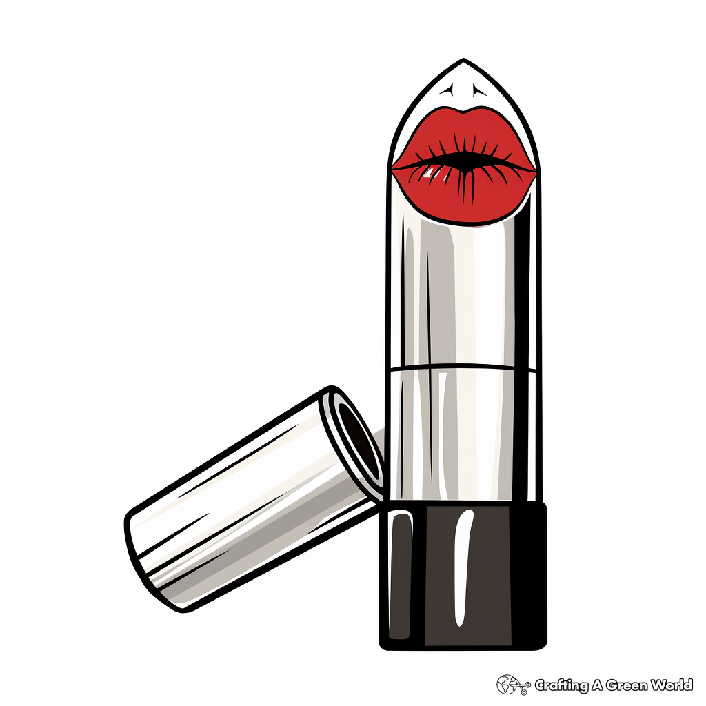 Lipstick coloring pages