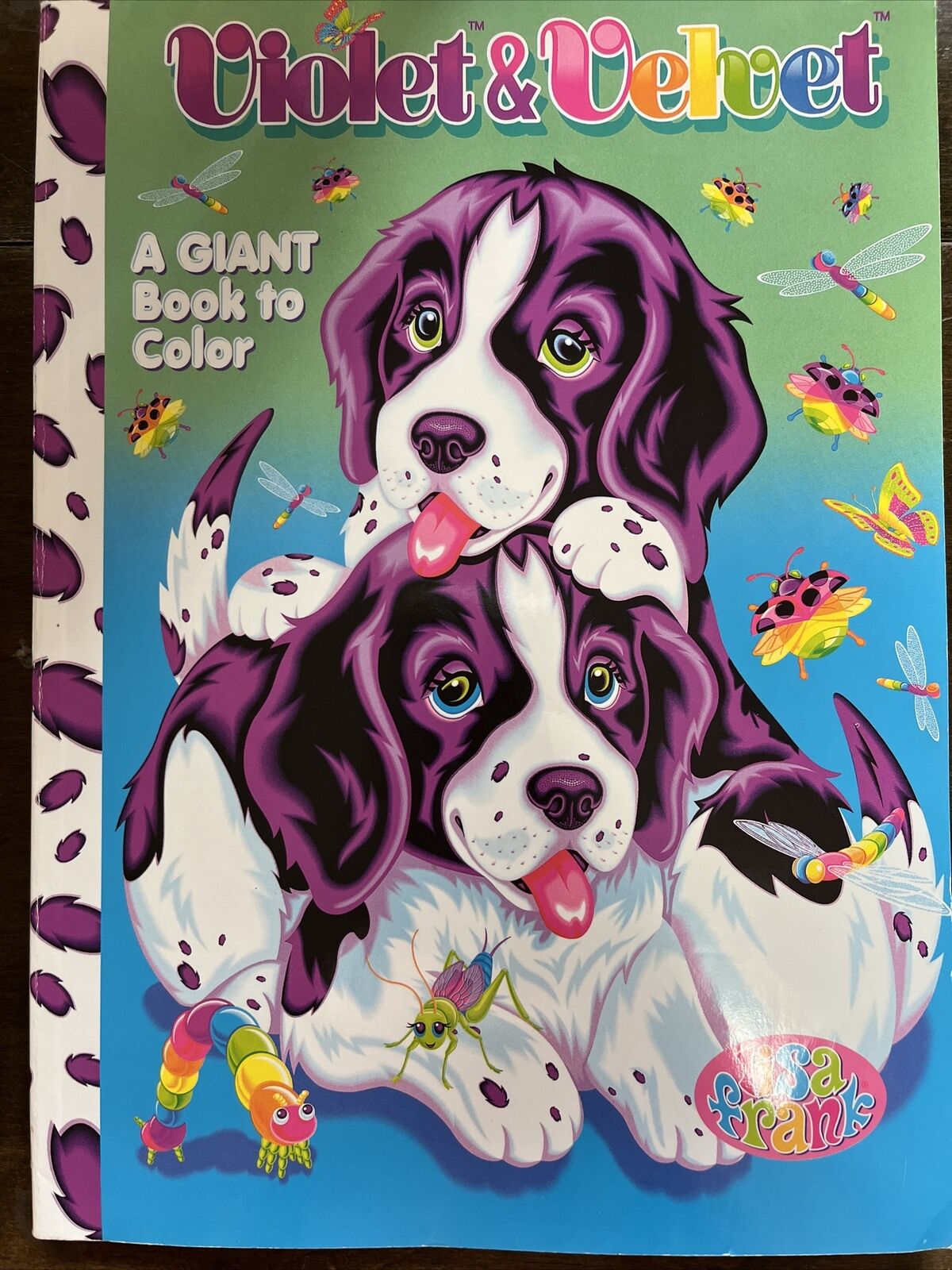 Vintage lisa frank violet and velvet dog coloring book barely used