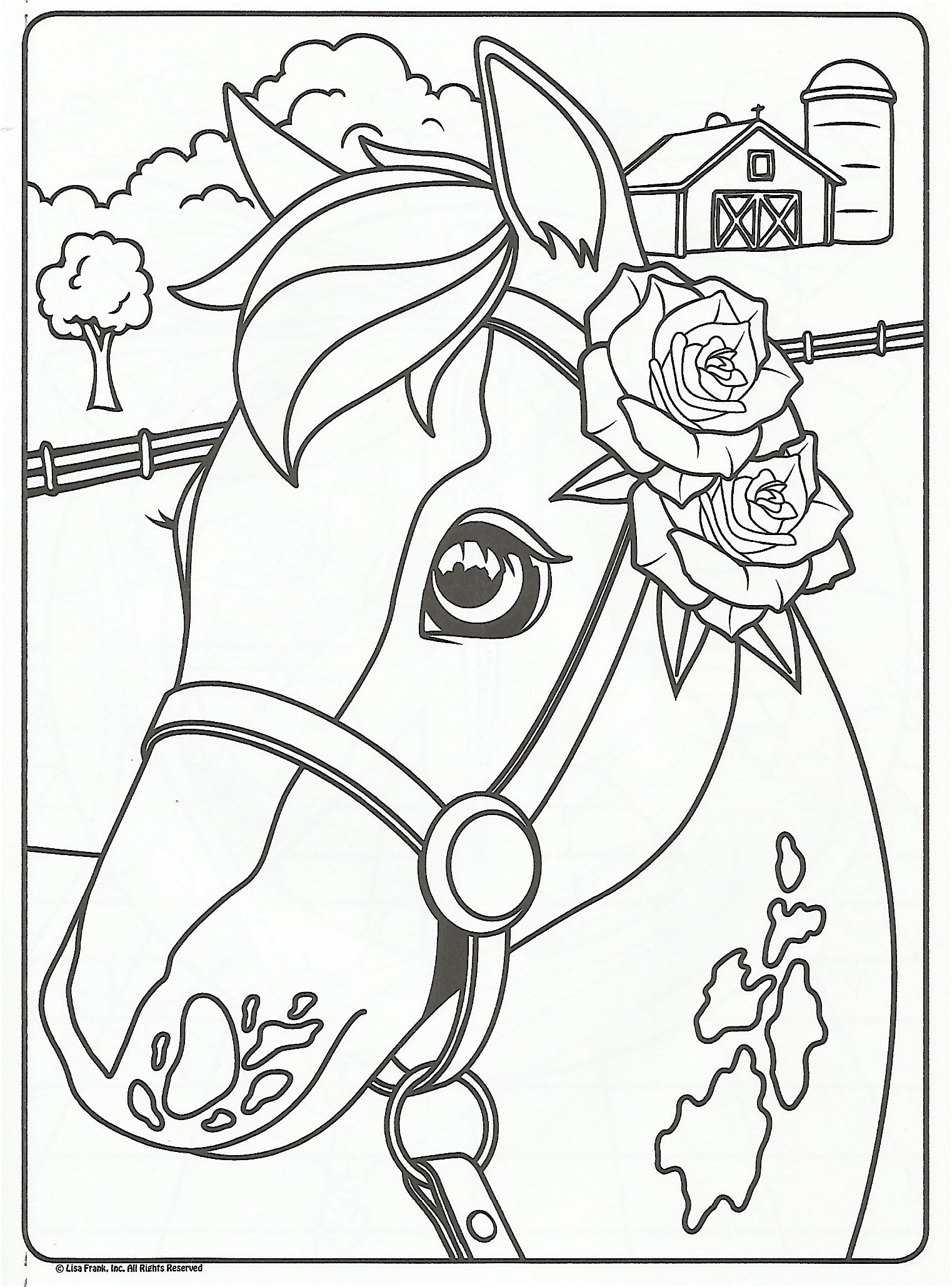 Lisa frank color and trace book with stand