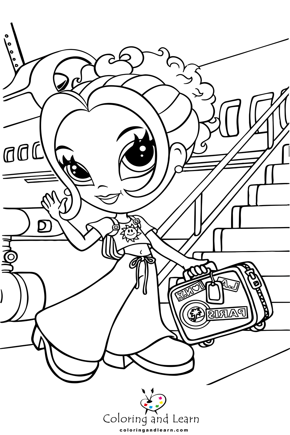 Lisa frank glamor girl coloring pages