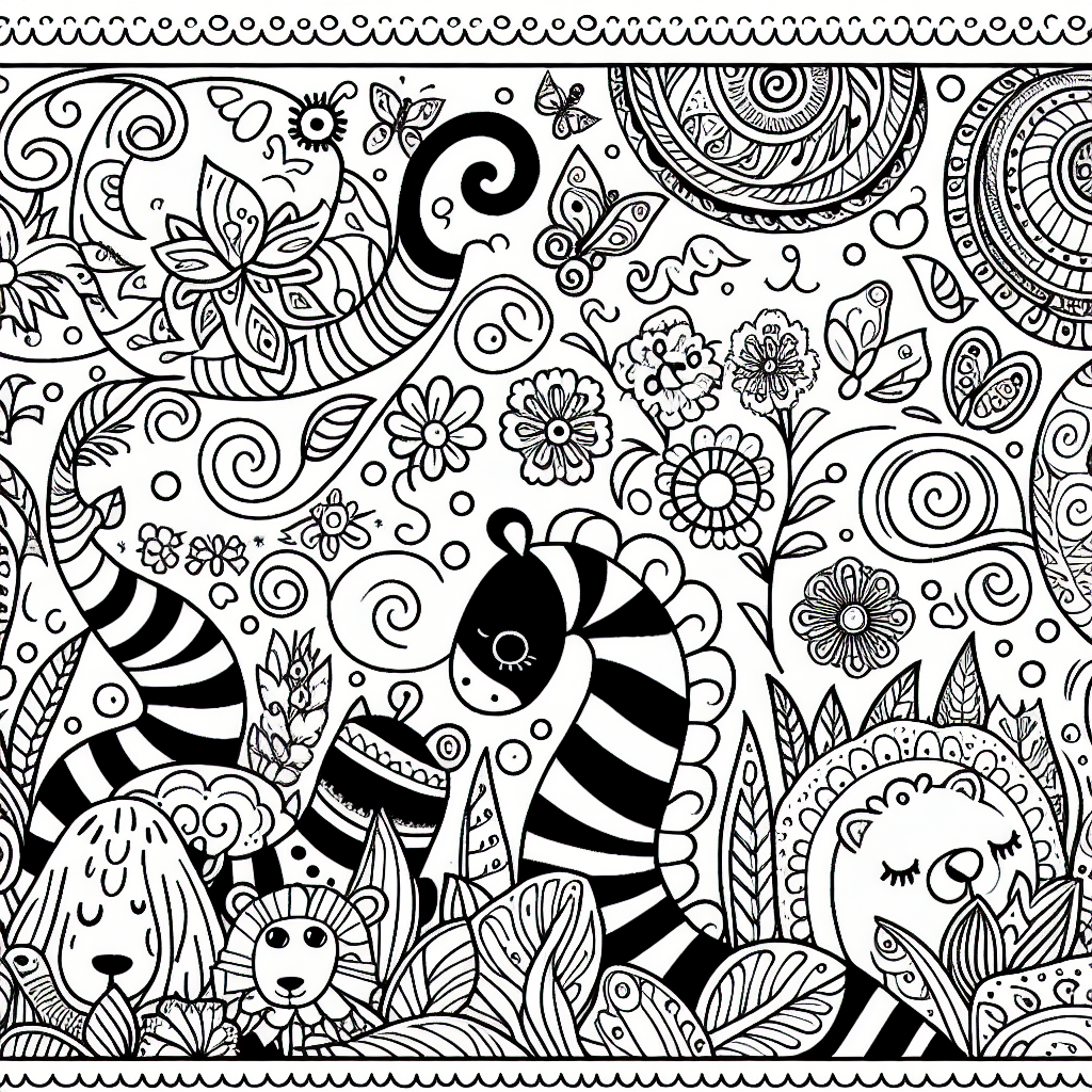 Lisa frank coloring pages â custom paint by numbers
