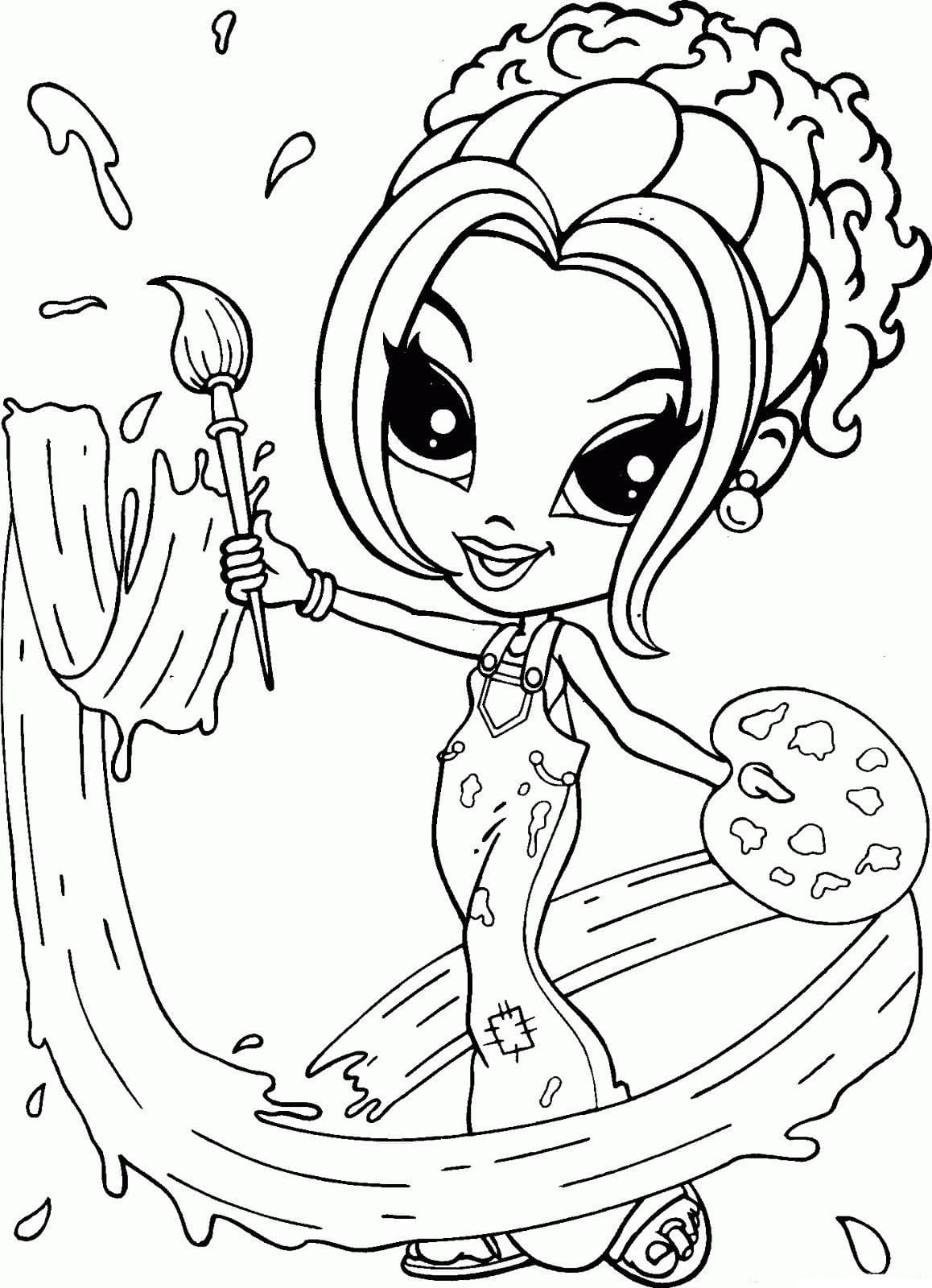 Lisa frank animals coloring page