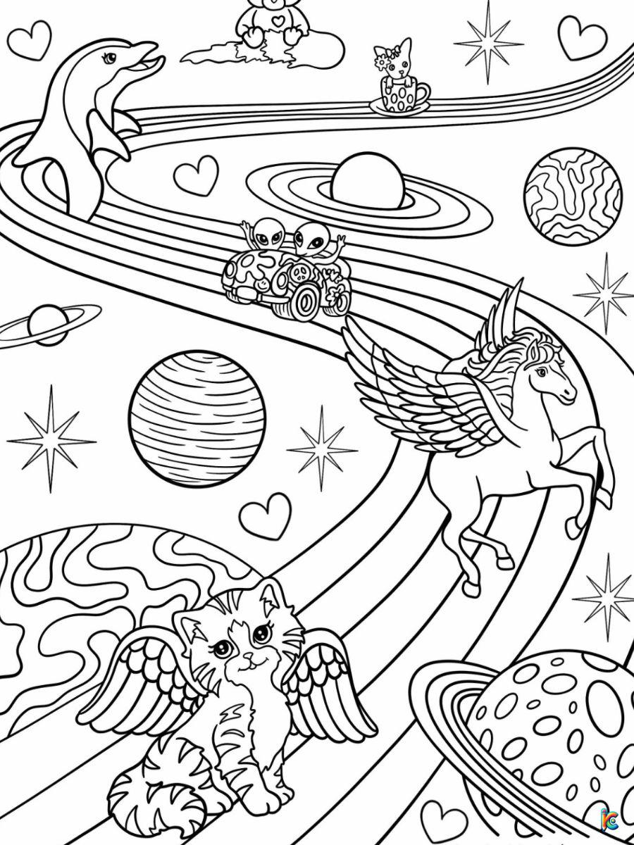 Lisa frank coloring pages â