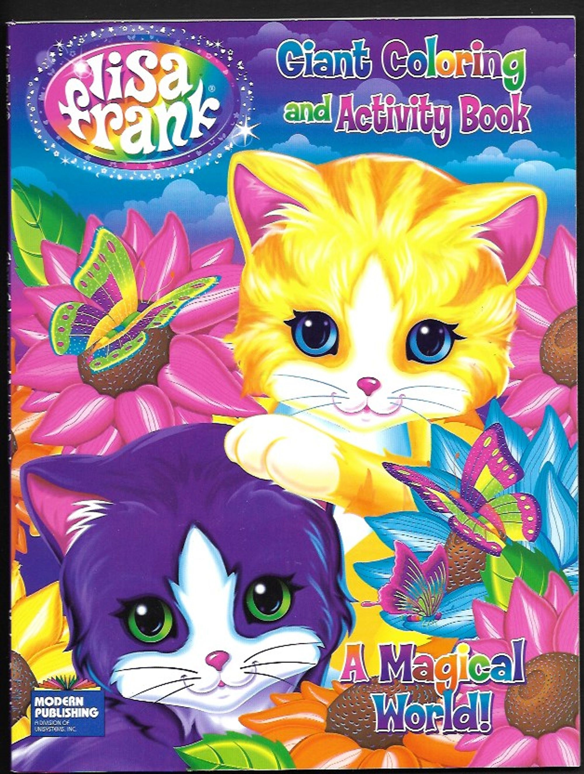 Lisa frank giant coloring and activity book arts and crafts funtastic pages with puzzles games and images to color