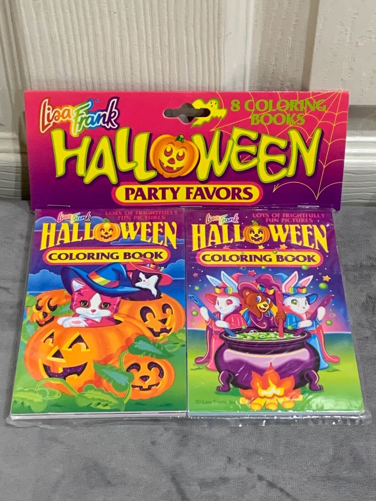 New vintage lisa frank halloween party favors coloring book cat bunny bear dog