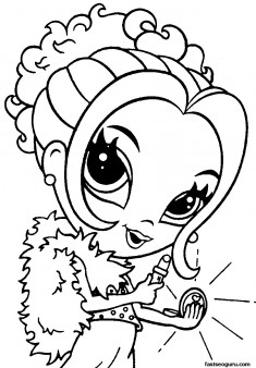 Printable for girls lisa frank coloring page