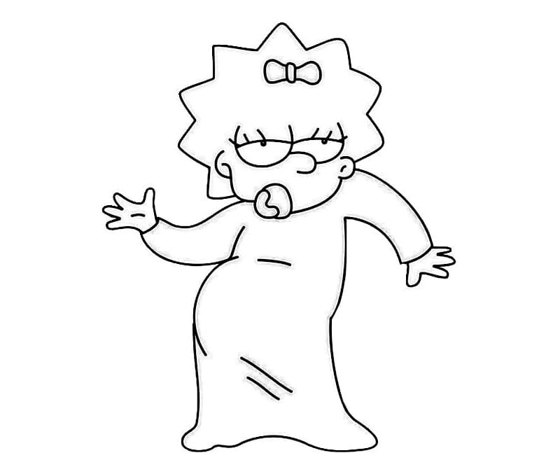The simpsons coloring pages