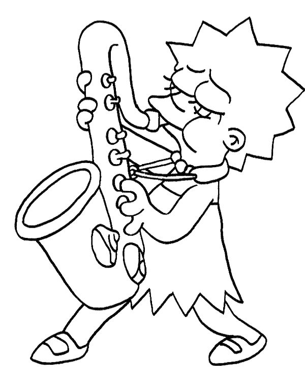 Lisa simpson free coloring page coloriage lisa simpson image coloriage