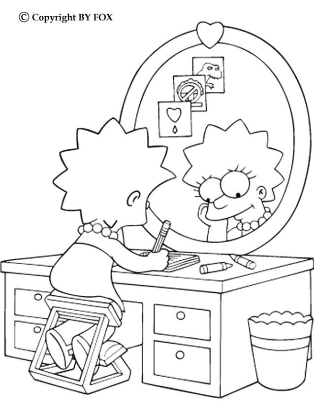 The simpsons coloring pages