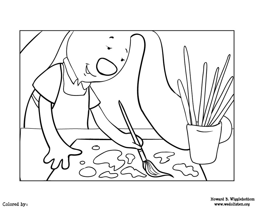 The we do listen foundation color me howard personalized coloring pages