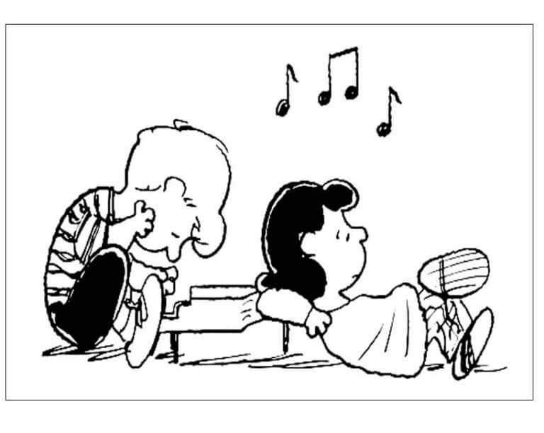 The guys listen to music coloring page