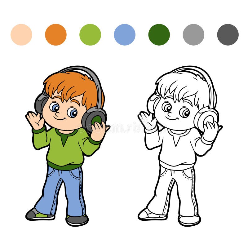 Listening coloring page stock illustrations â listening coloring page stock illustrations vectors clipart