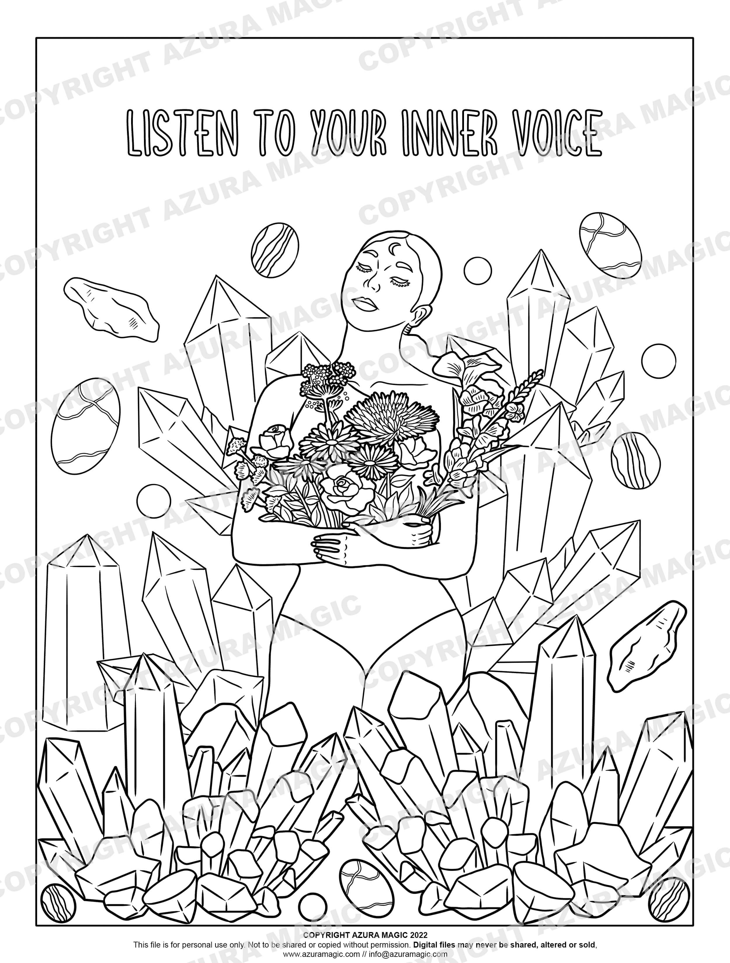 Path to inner path coloring book â azura magic