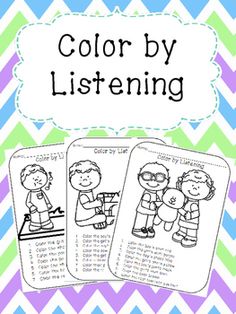 Color by listening a following directions activity following directions activities language development activities social skills activities
