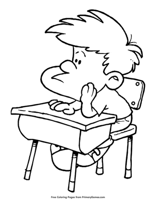 Student listening coloring page â free printable pdf from