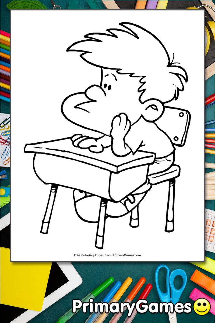 Relax and color with our free student listening coloring page