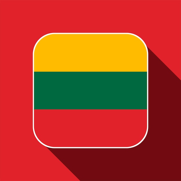 Premium vector lithuania flag official colors vector illustration