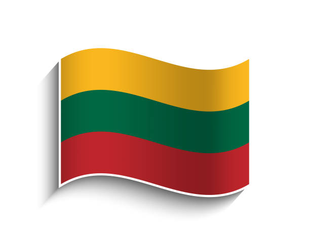 Cartoon of the lithuanian flag stock photos pictures royalty