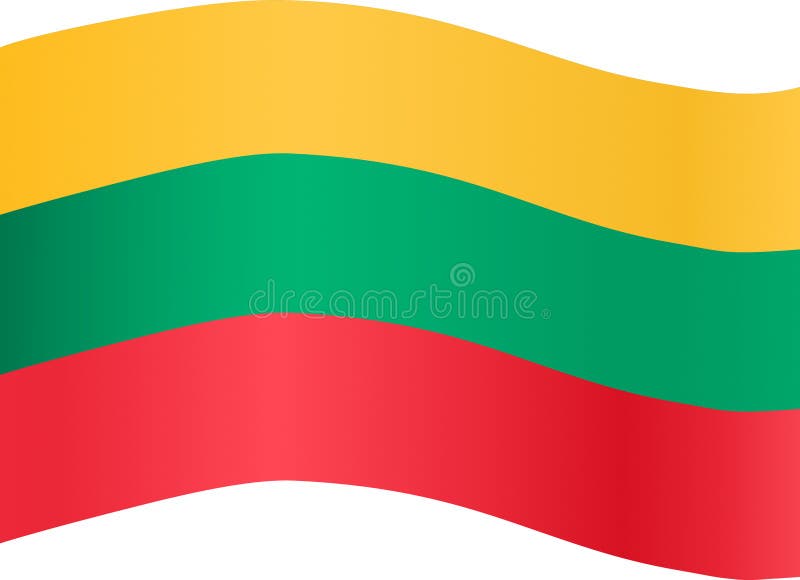Lithuania flag wave isolated on png or transparent backgroundsymbol of lithuania vector illustration stock vector