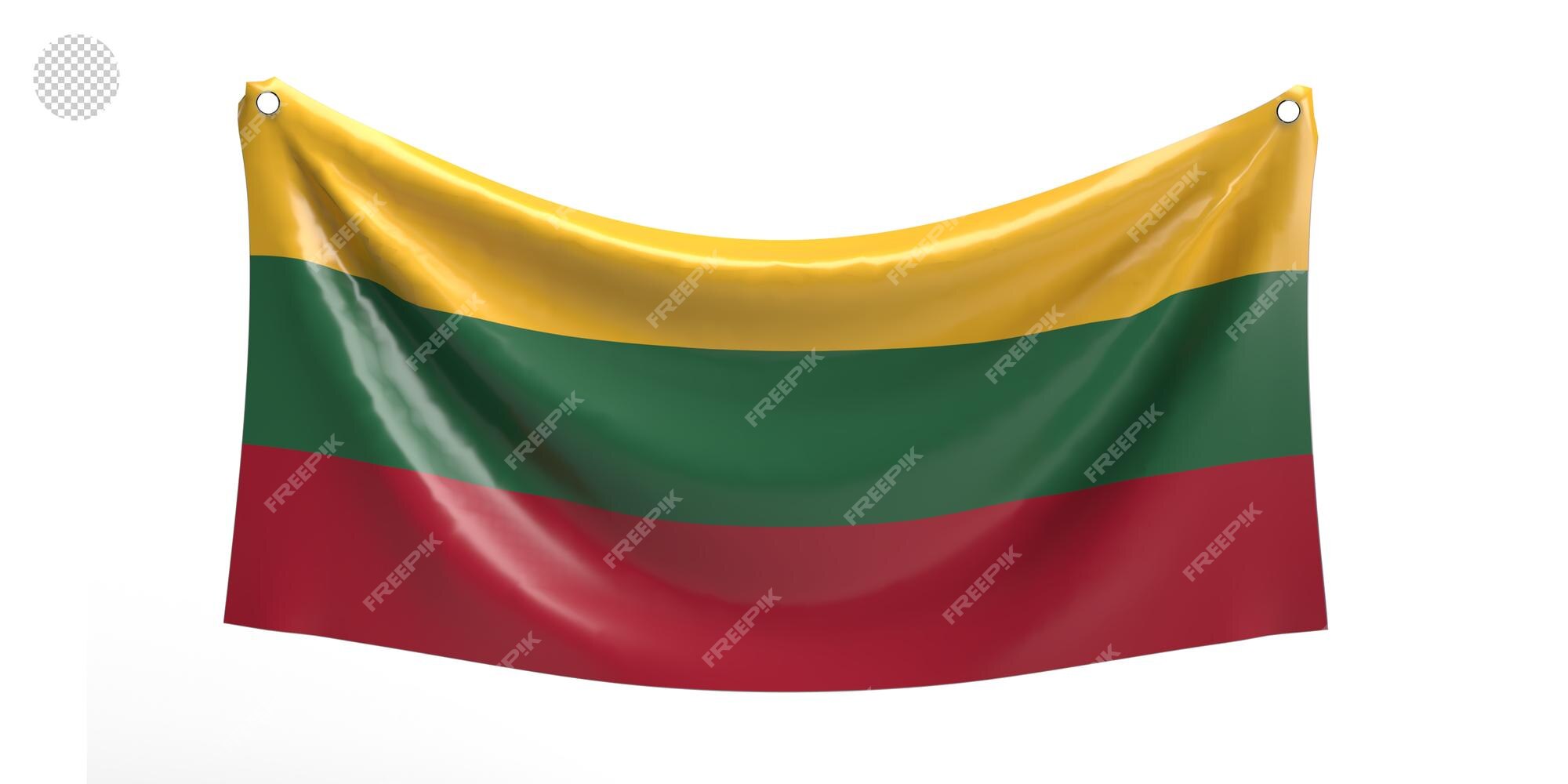 Premium psd lithuania flag