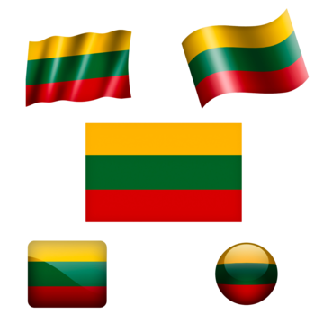 Lithuania flag png vector psd and clipart with transparent background for free download