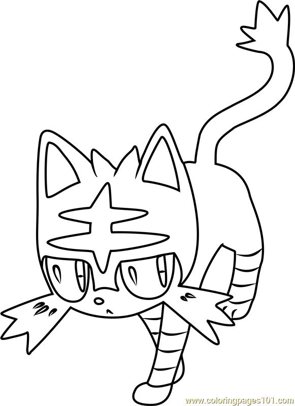 Litten pokemon coloring pages moon coloring pages coloring pages
