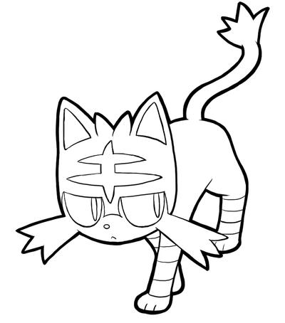 Litten lineart by yumezaka on