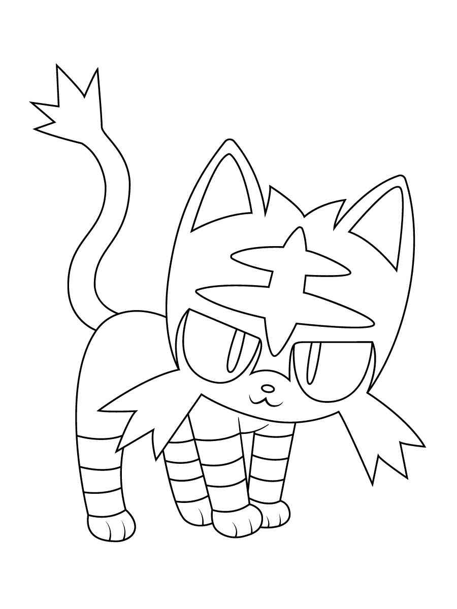 Pokemon litten coloring pages