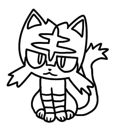 Litten coloring page by bellatrixie