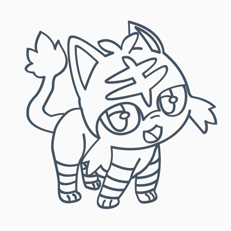 Stl file litten cookie cutter pokemon anime chibi ðªãmodel to download and d printãcults