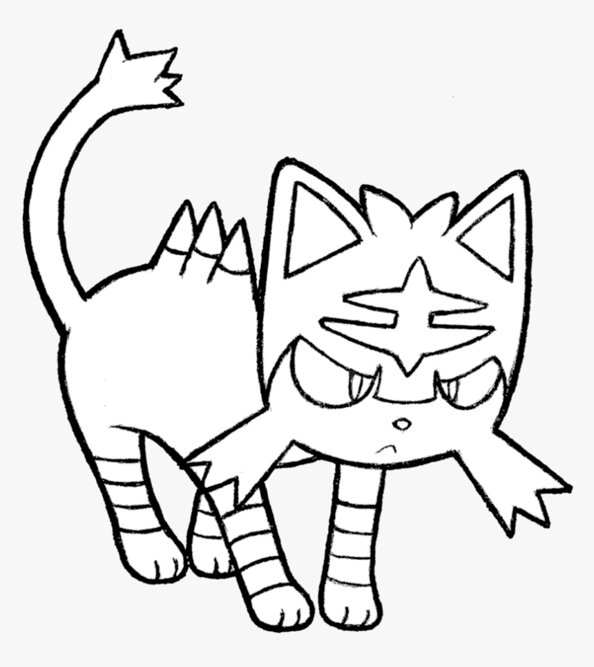 Collection of litten pokemon coloring pages hd png download transparent png image