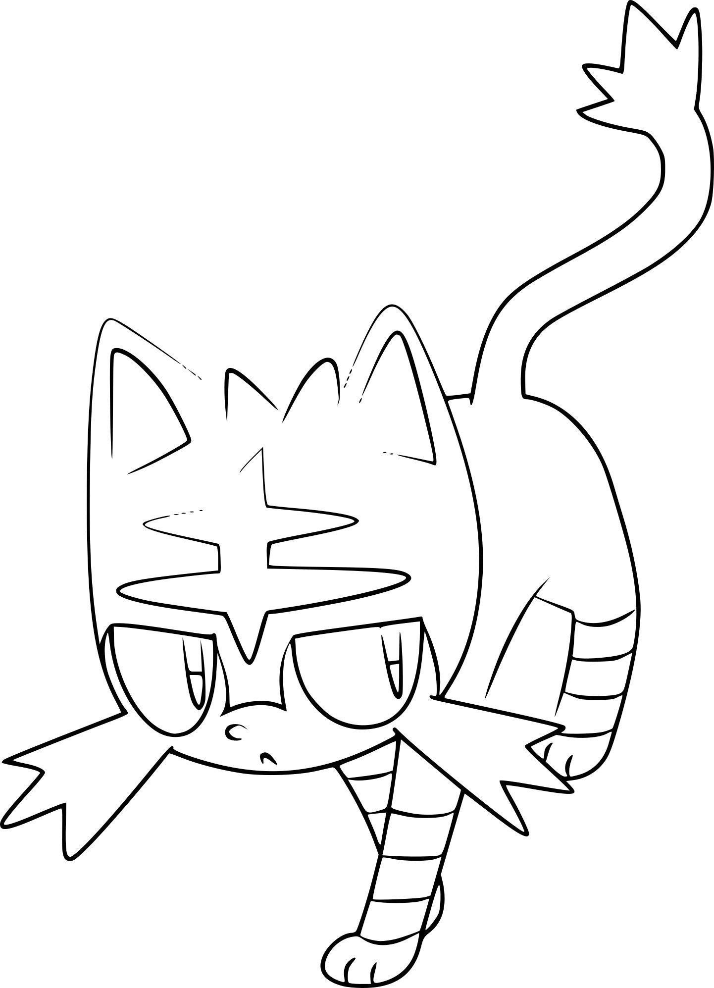 Litten pokemon coloring page
