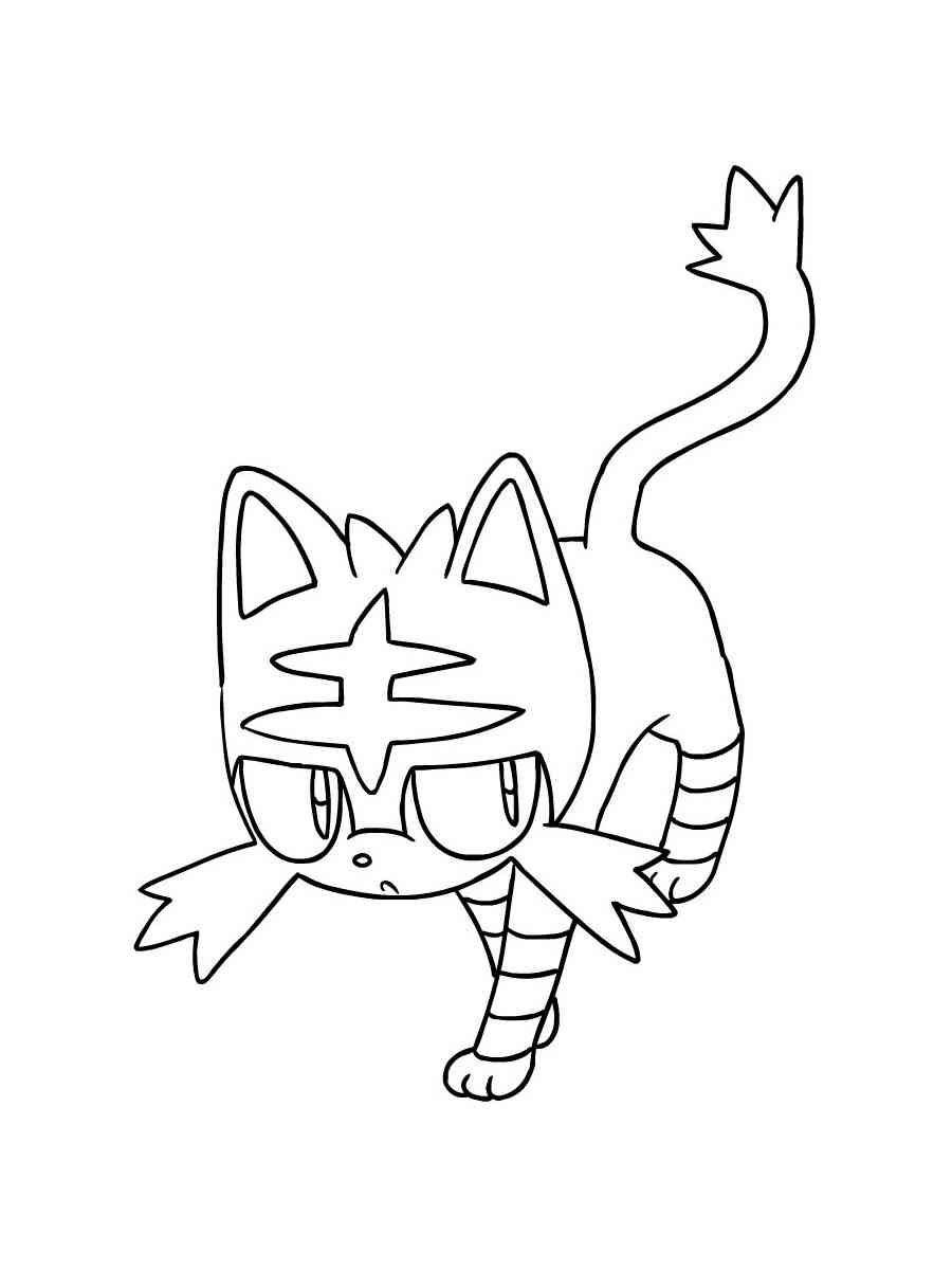 Pokemon litten coloring pages