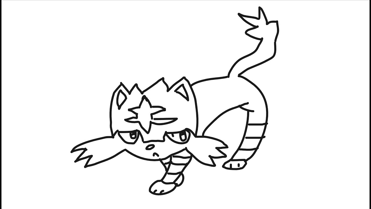 How to draw litten pokeon step by step guide