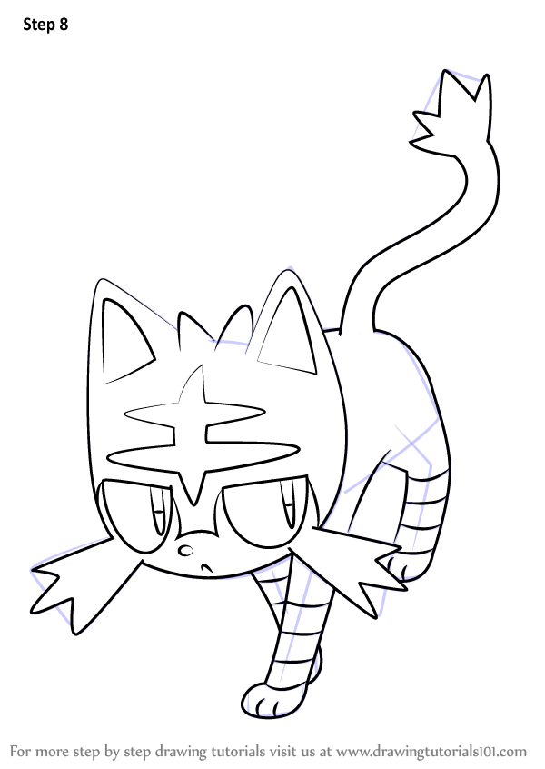 How to draw litten from pokemon sun and moon pokãmon sun and moon step by step