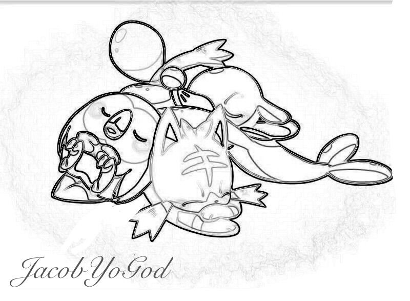 Pokemon litten coloring page