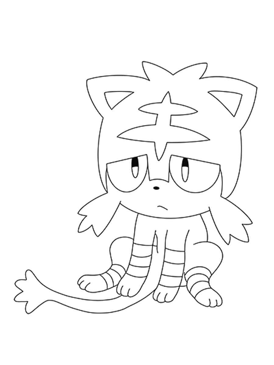 Pokemon litten coloring pages