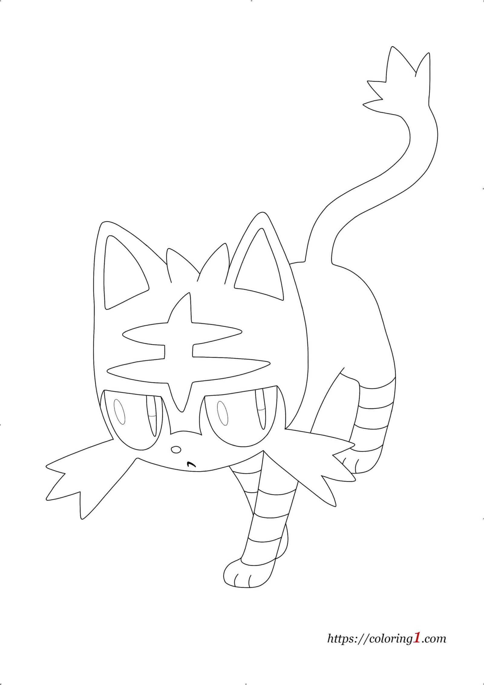 Pokemon litten coloring pages