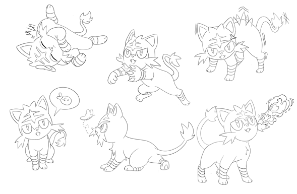 Litten pose study