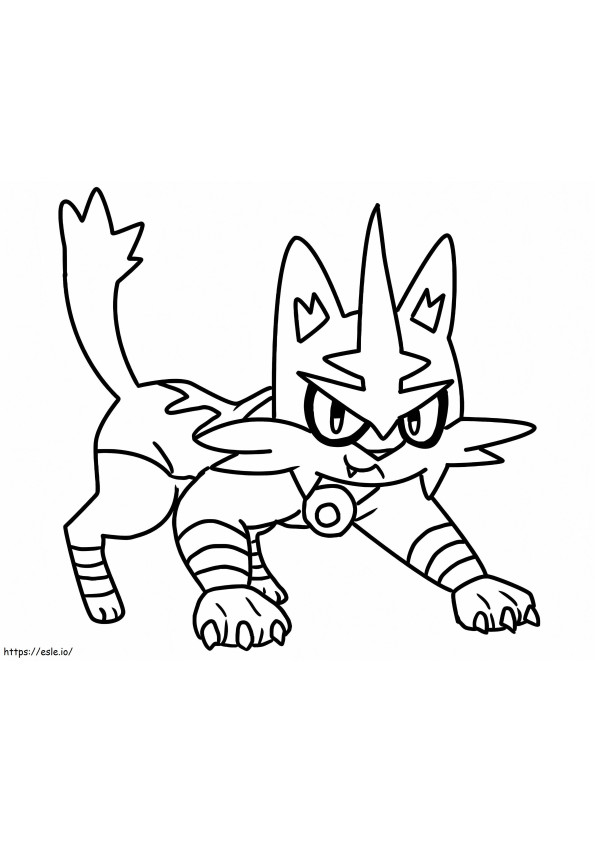Torracat pokemon coloring page