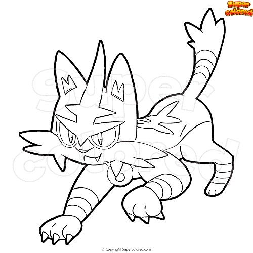 Coloring page pokemon torracat
